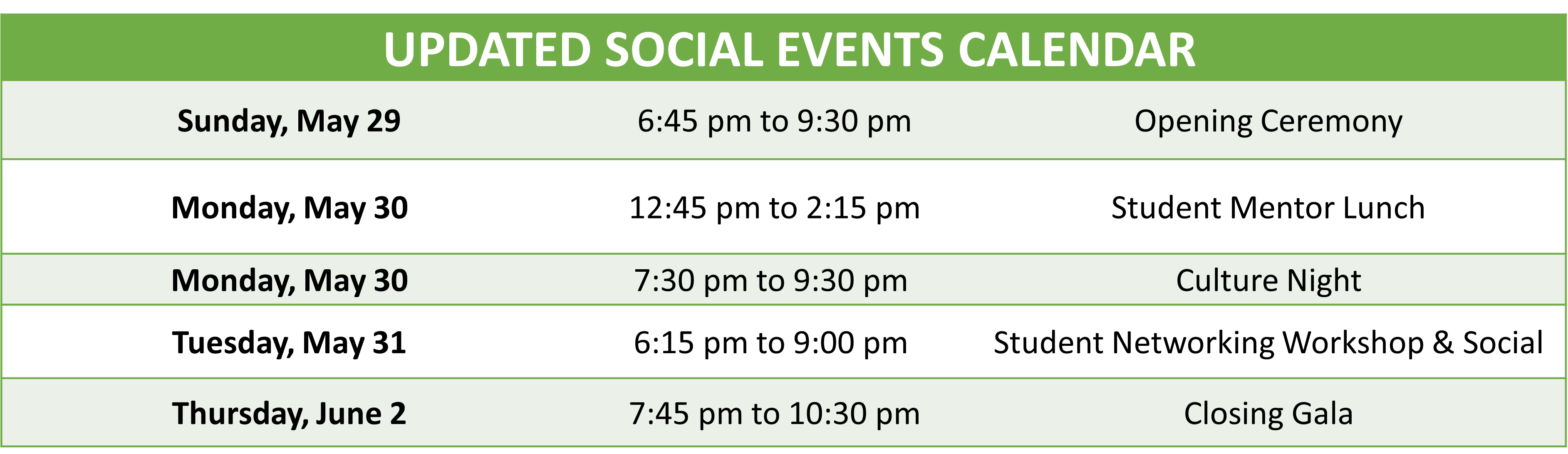 Social Events
