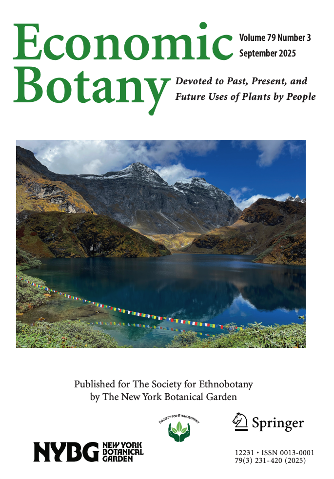 Economic Botany Cover Volume 79 Number 3