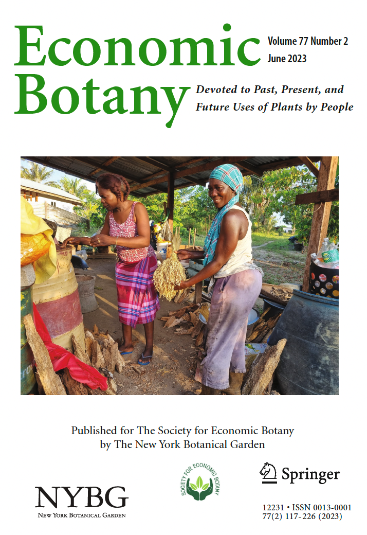 Economic Botany Cover Volume 77 Number 2